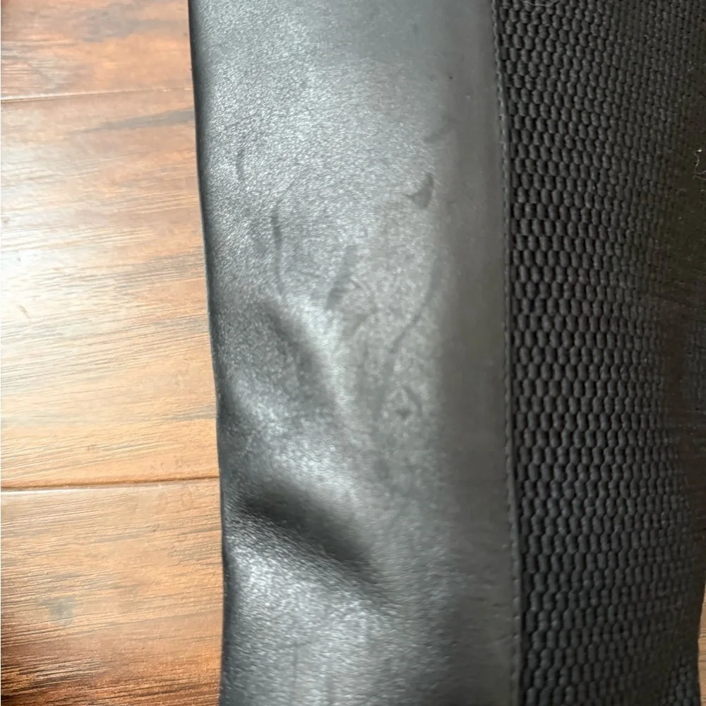 Blondo Laina Black Leather Wedge Knee-High Waterproof Boots-Size8